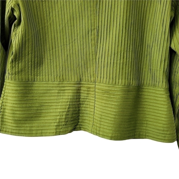 FITTED Textured Ribbed Blazer SZ 8 Chico's Jacket - Picture 5 of 14